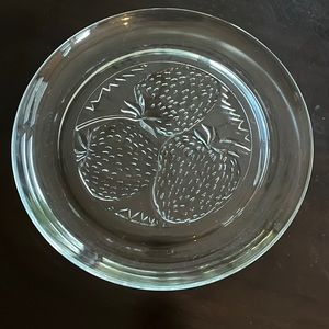 Strawberry glass platter
